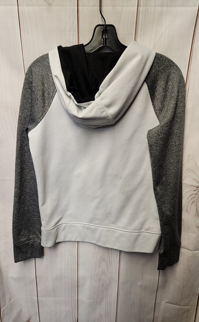 North Face Women's Size S White & Gray Full Zip Hooded Sweatshirt