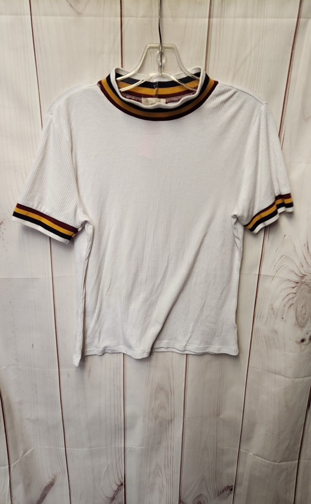 Ultra Flirt Women's Size XL White Short Sleeve Top