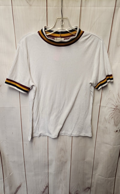 Ultra Flirt Women's Size XL White Short Sleeve Top