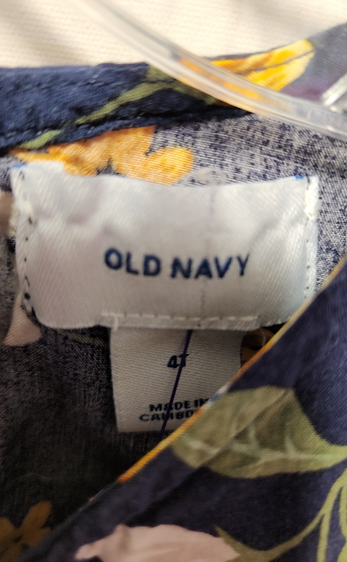 Old Navy Girl's Size 4 Navy Shirt