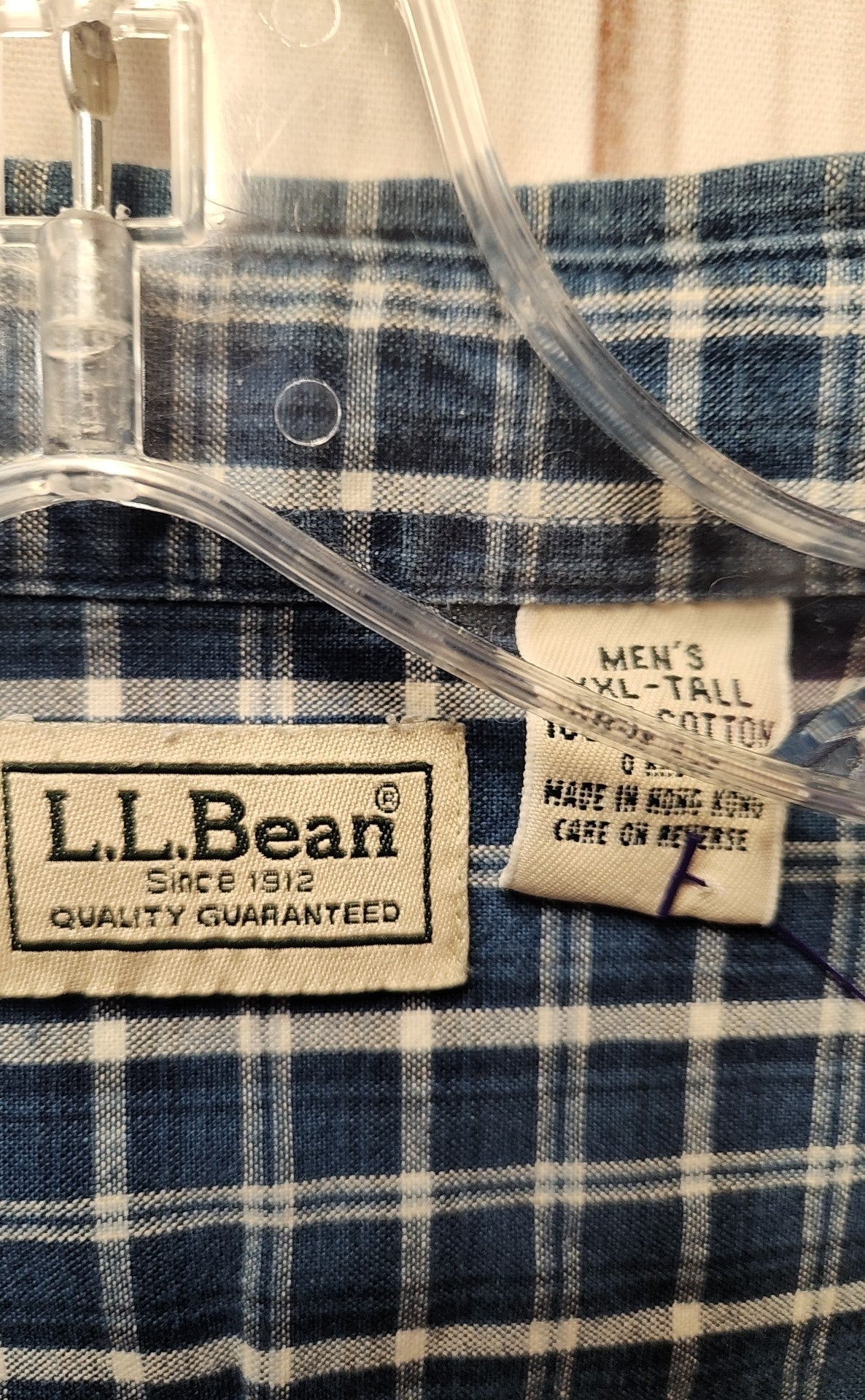 LL Bean Men's Size XXL Blue Shirt