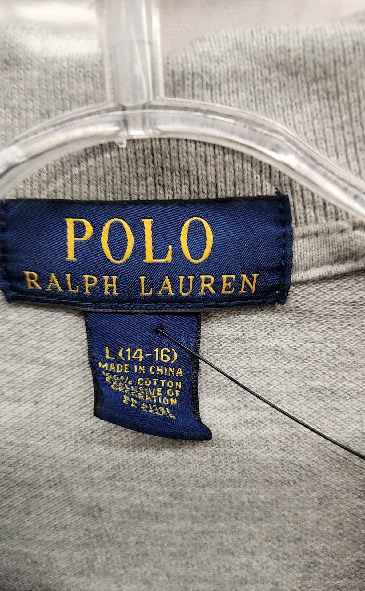 Polo by Ralph Lauren Boy's Size 14/16 Gray Shirt