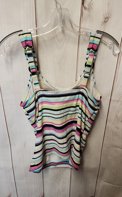 Croft & Barrow Women's Size 10D Multi-Color Swim Top