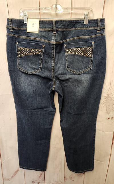NWT Chico's Women's Size 3 = US 16 Blue Jeans Ankle