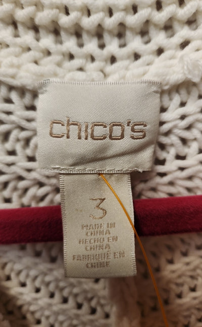 Chico's Women's Size 3 = US XL White Sweater