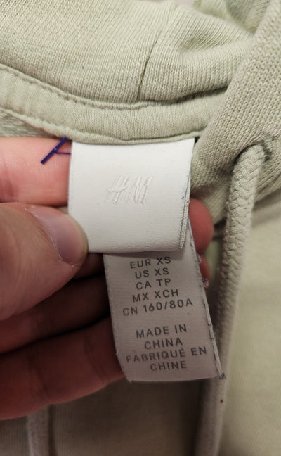 H&M Women's Size XS Green Hoodie