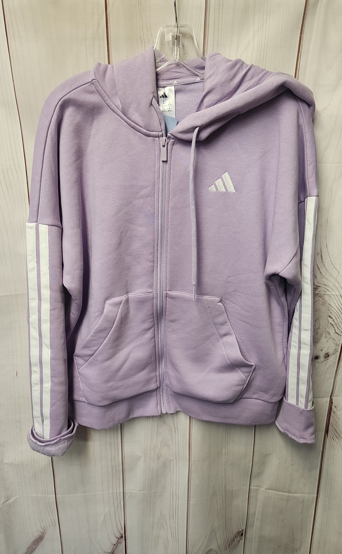 Adidas Women's Size M Lavender Full Zip Hooded Sweatshirt