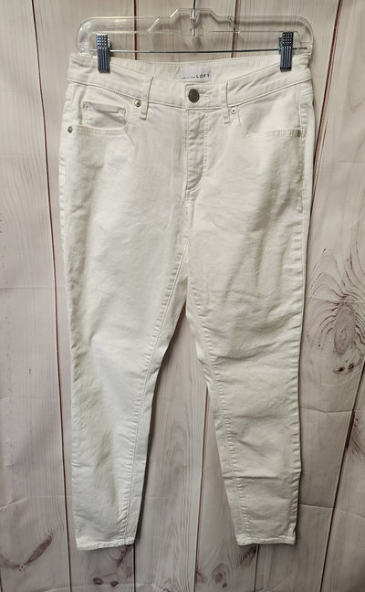 Loft Women's Size 28 (5-6) White Jeans Curvy Skinny