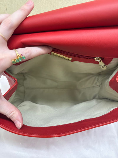 Valentina Red Leather Purse Bag