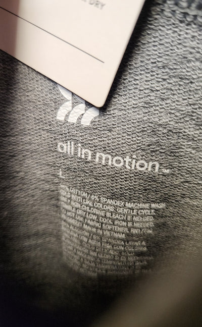 NWT All in Motion Men's Size L Gray Sweatshirt