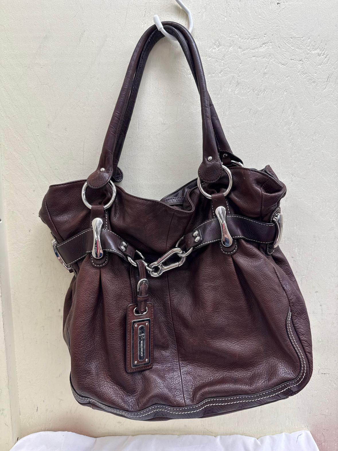 B Makowsky Brown Leather Purse Bag