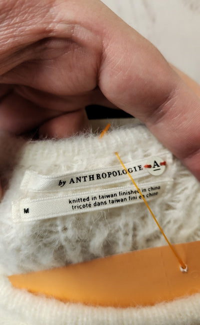 Anthropologie Women's Size M White Sweater