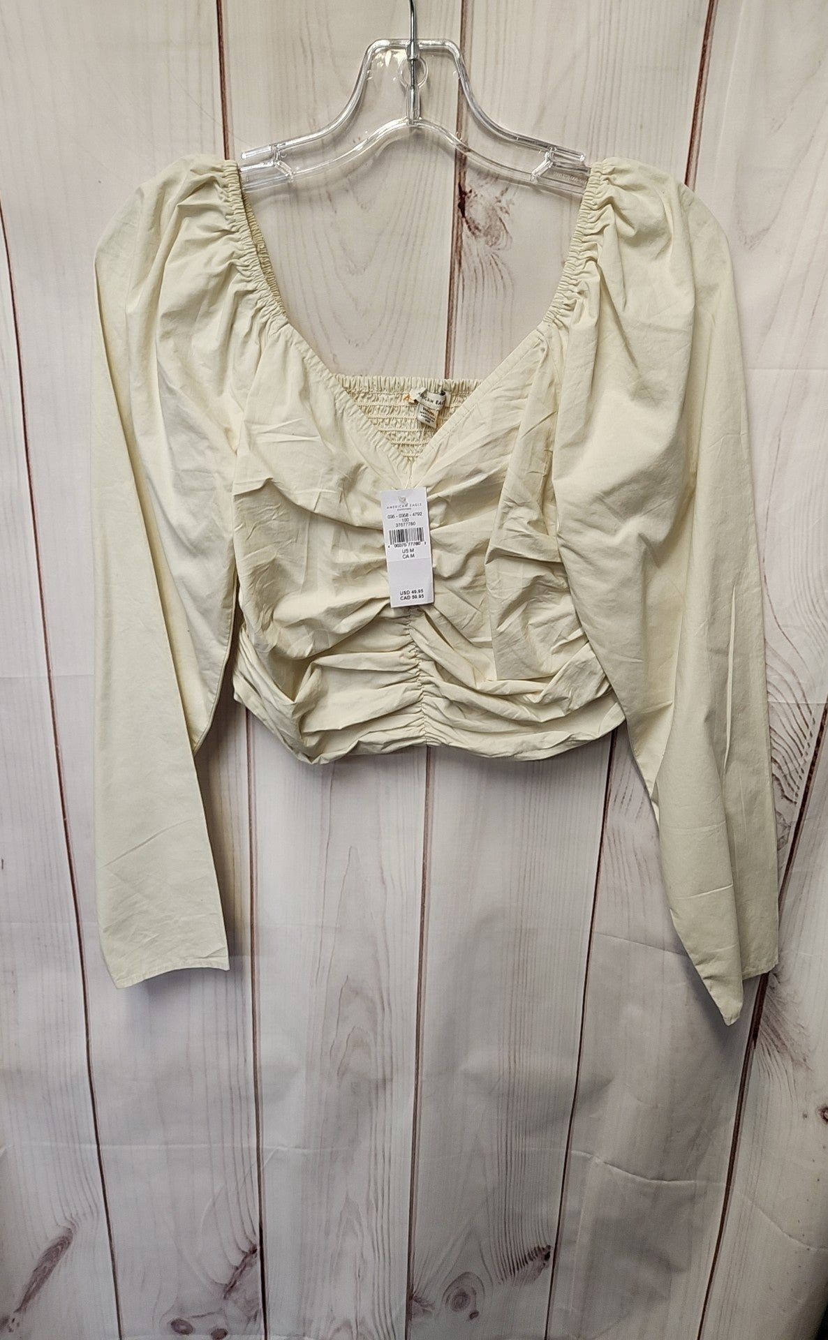 NWT American Eagle Women's Size M White Long Sleeve Top