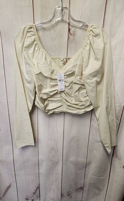NWT American Eagle Women's Size M White Long Sleeve Top