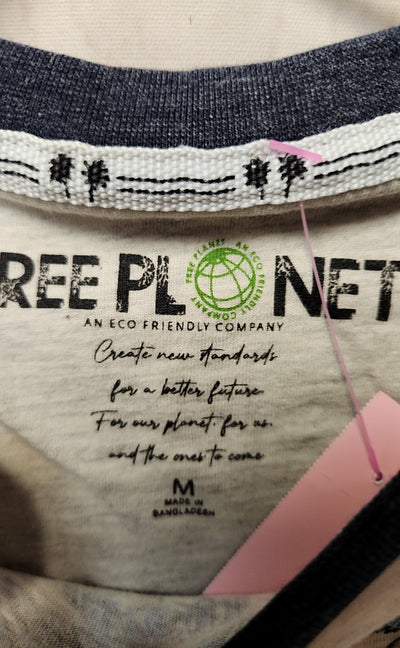 Free Planet Women's Size M Gray Short Sleeve Top