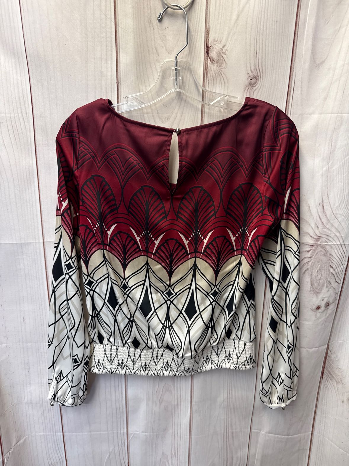 White House Black Market Women's Size 0 Red & White Long Sleeve Top