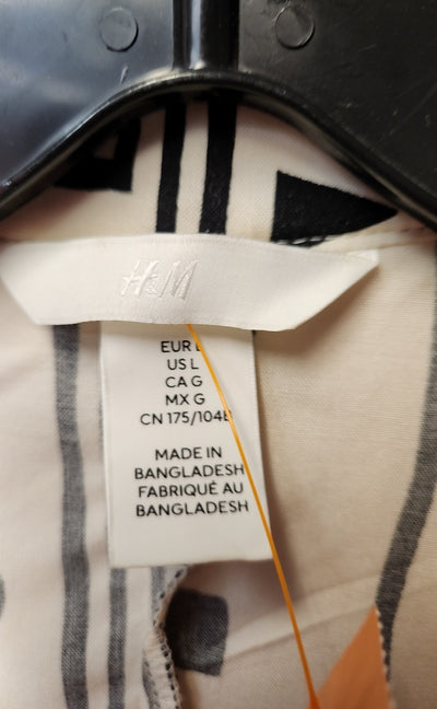 H&M Women's Size L White & Black Dress