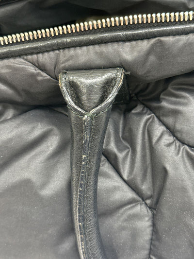 Yves Saint Laurent Signature Y front puff Silk Black Purse Bag YSL