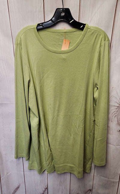 J Jill Women's Size XL Green Long Sleeve Top