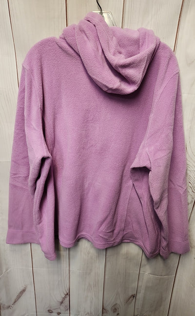 LL Bean Women's Size XL Pink Full Zip Hooded Sweatshirt