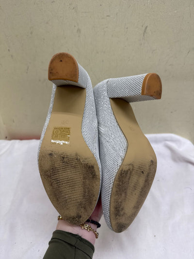 Women's Size 39 = 8-1/2 Silver Boots Shoes