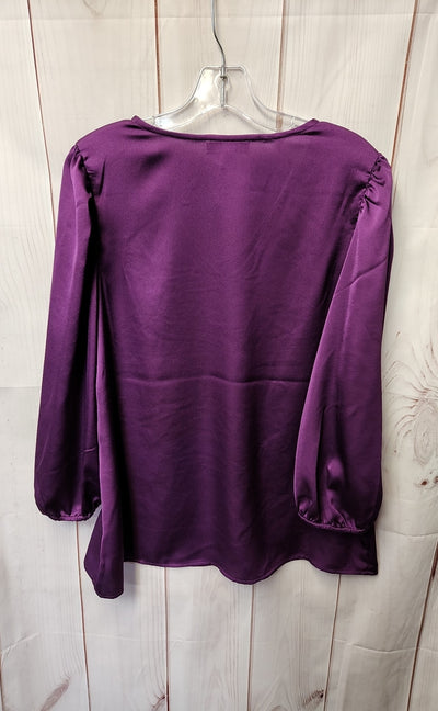 Nine West Women's Size L Purple 3/4 Sleeve Top