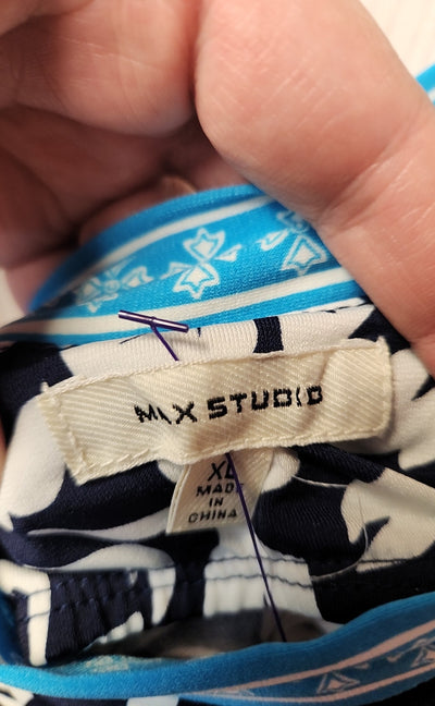 Max Studio Women's Size XL Blue Floral Dress