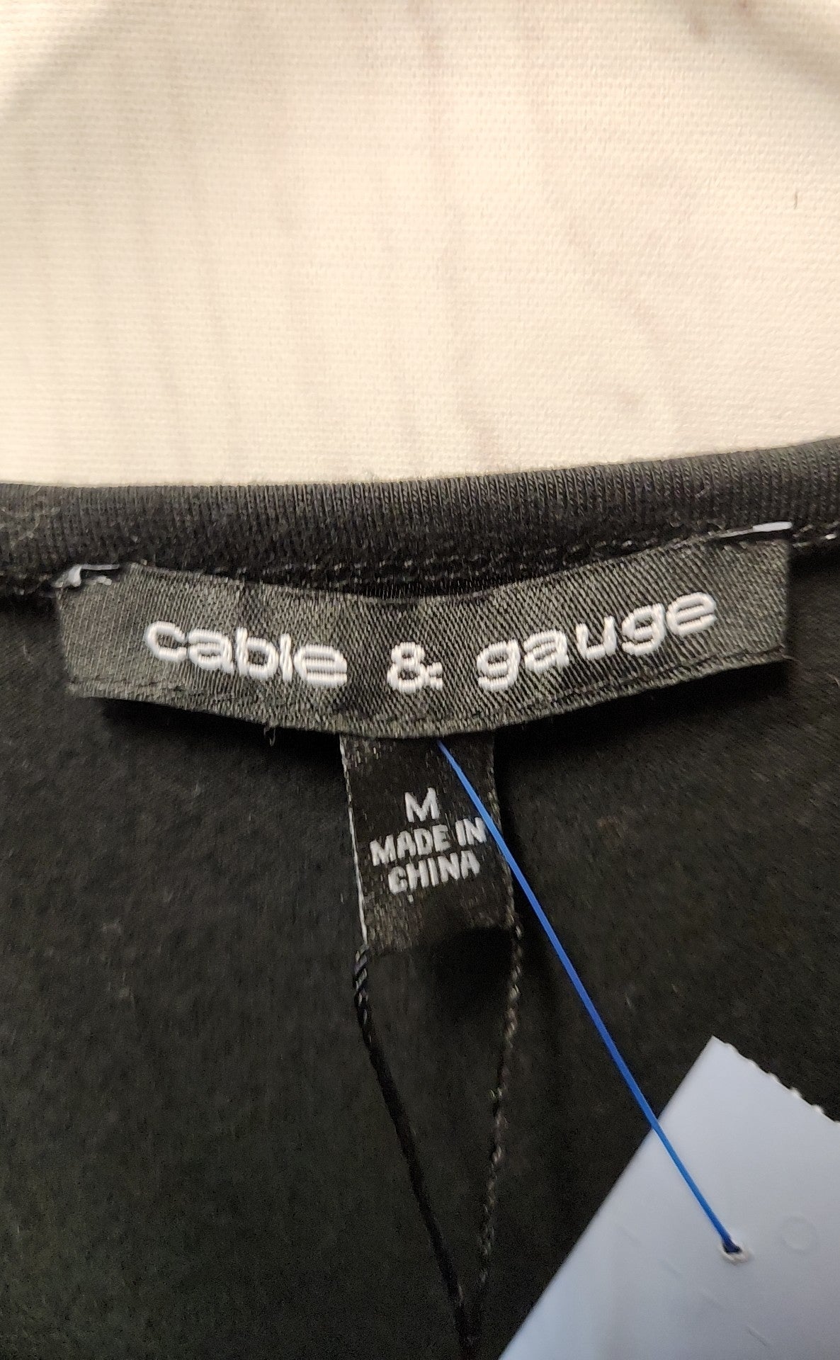 NWT Cable & Gauge Women's Size M Black Long Sleeve Top