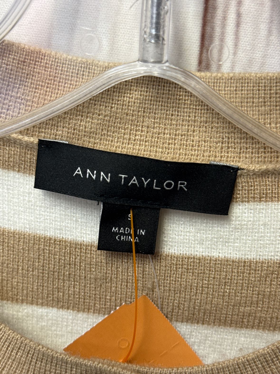 Ann Taylor Women's Size S White & Beige Cardigan