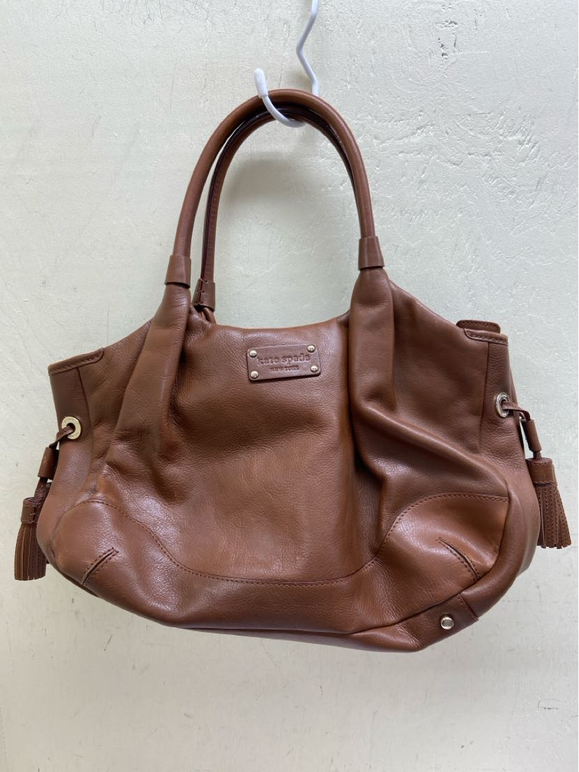 Kate Spade Stevie Brown Leather Shoulder Purse Bag
