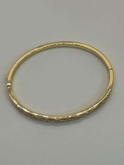 Gold Crystal Rhinestone Bangle Bracelet