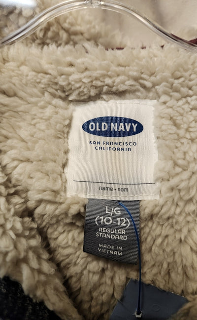 Old Navy Boy's Size 10/12 Blue Full Zip Hooded Sweatshirt