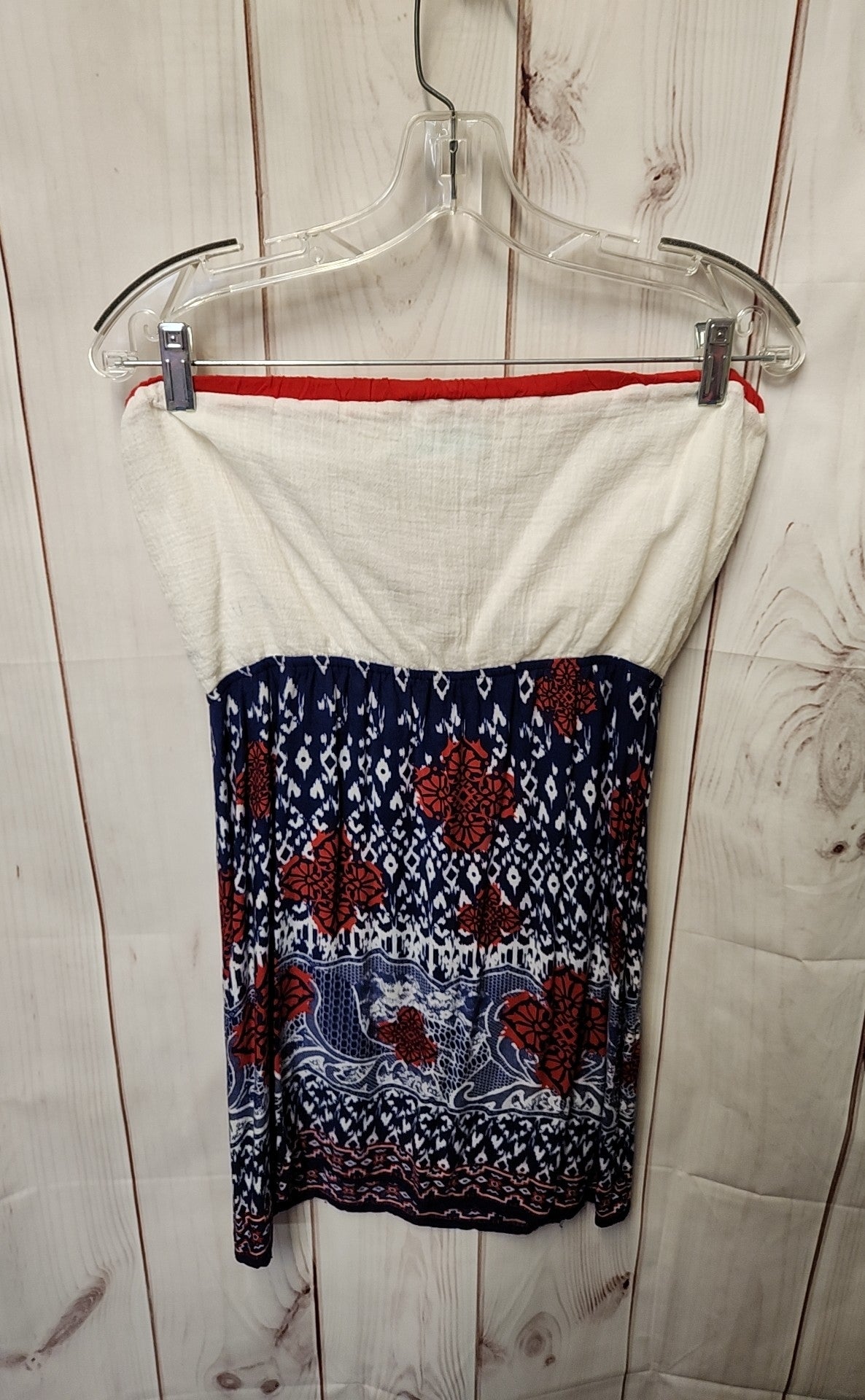 Dina Be Women's Size M White & Blue Dress