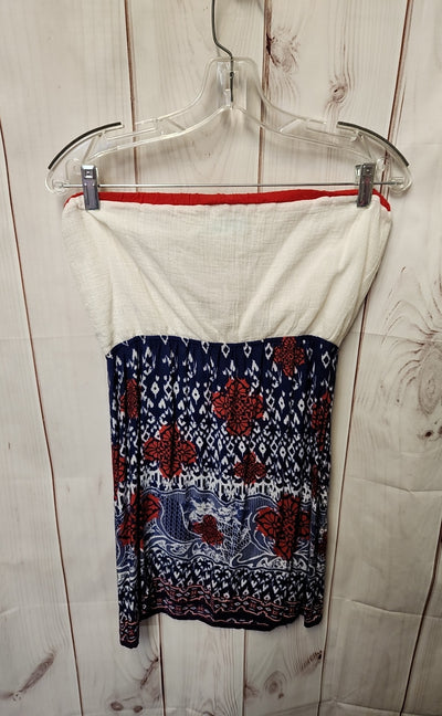 Dina Be Women's Size M White & Blue Dress