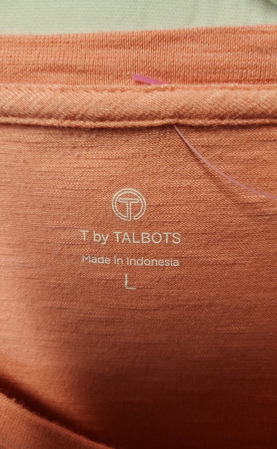 Talbots Women's Size L Peach Short Sleeve Top