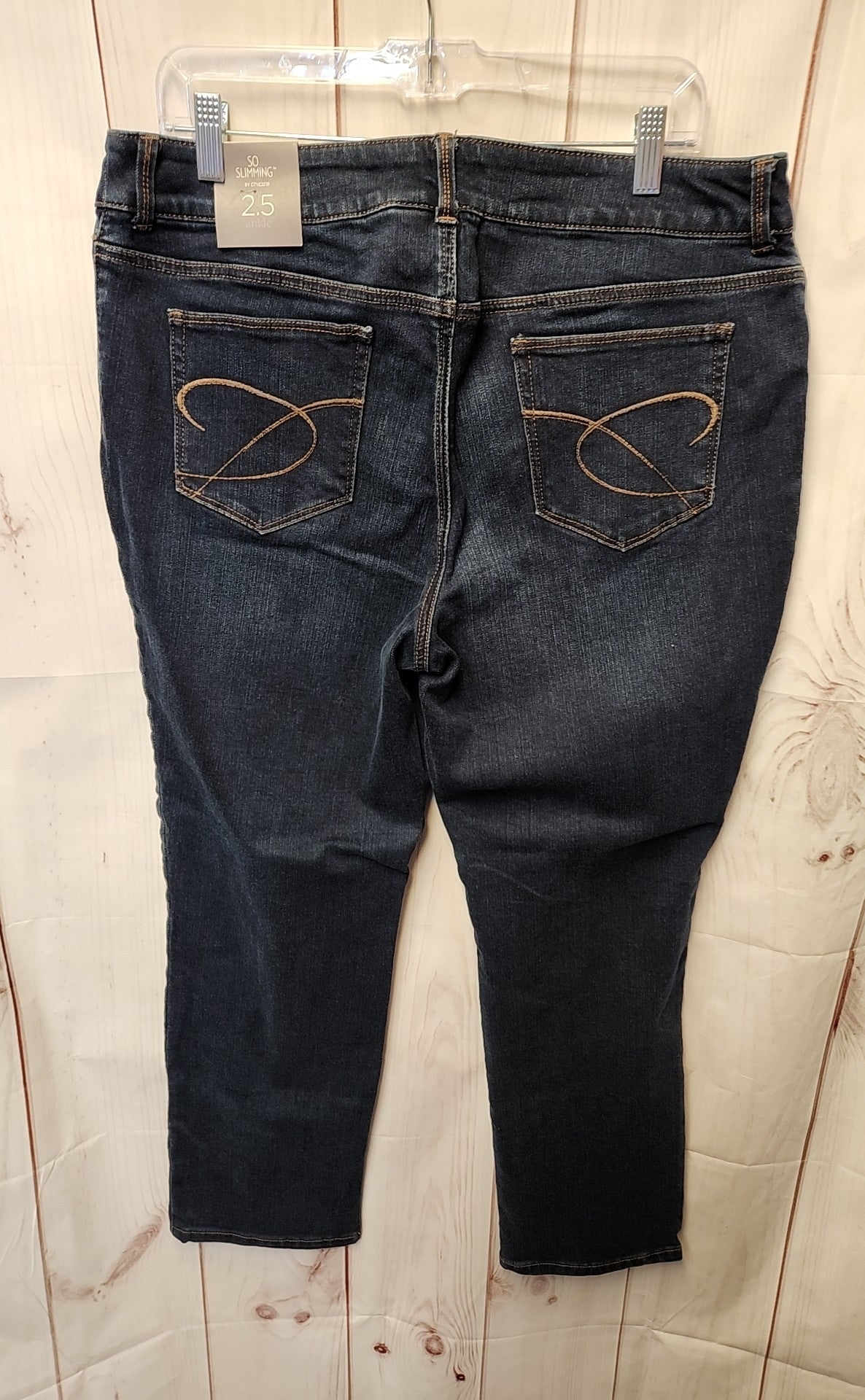 NWT Chico's Women's Size 2.5 = US 14 Blue Jeans So Slimming Ankle