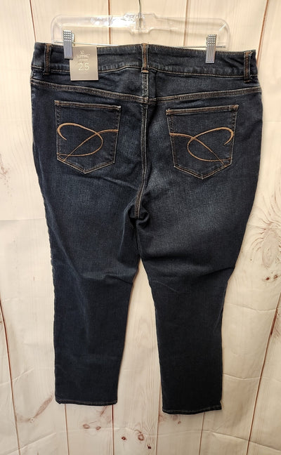NWT Chico's Women's Size 2.5 = US 14 Blue Jeans So Slimming Ankle