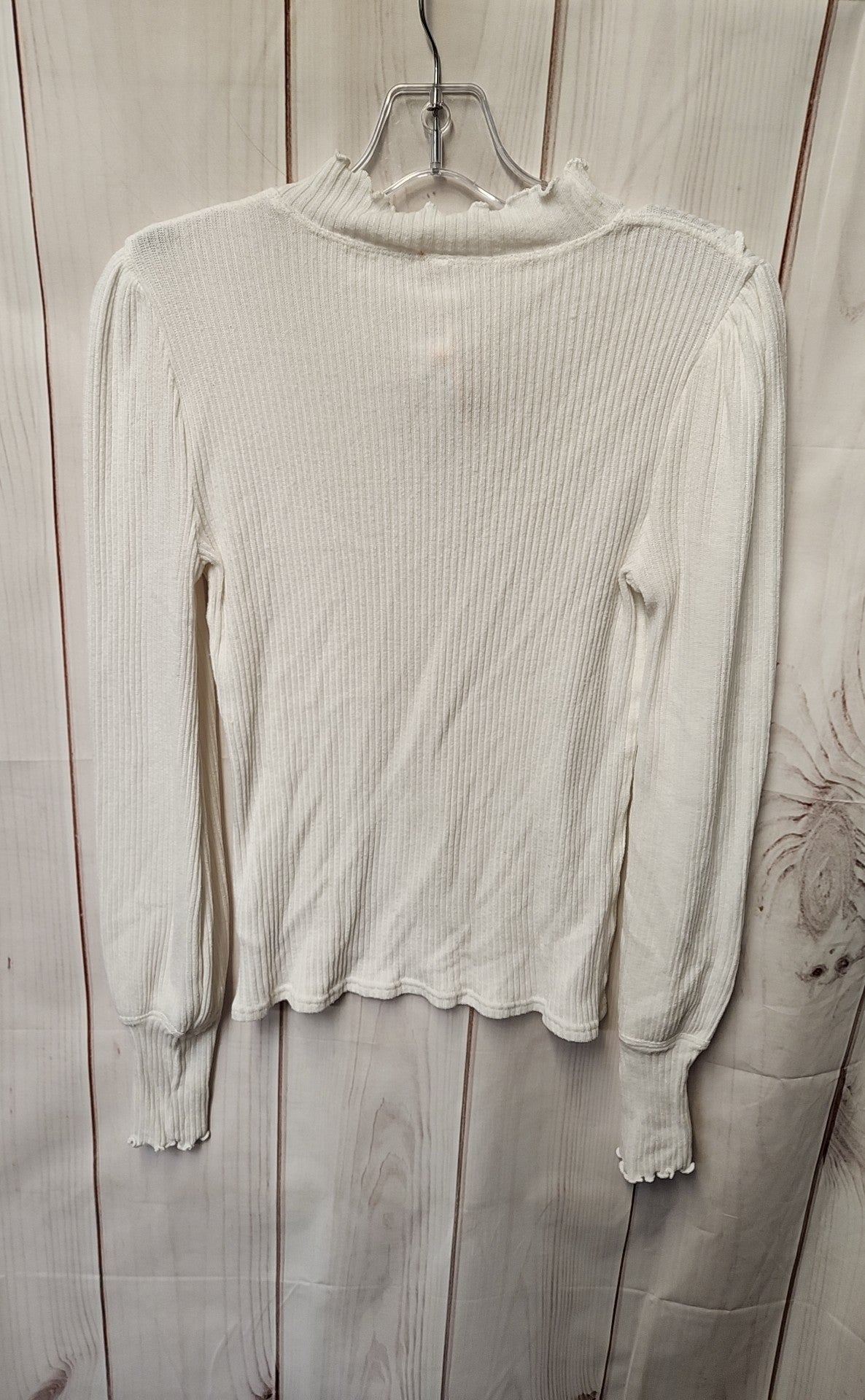 Free People Women's Size S White Long Sleeve Top