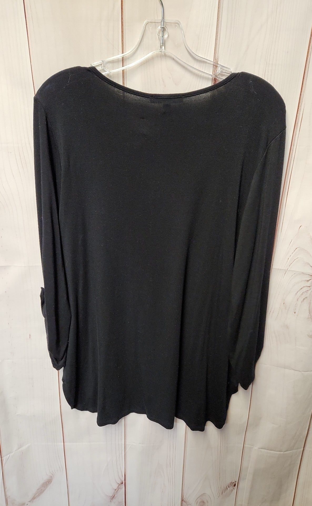 Cable & Gauge Women's Size XL Black 3/4 Sleeve Top