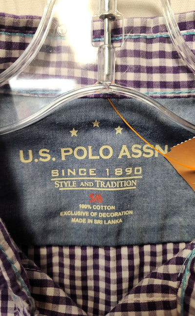 US Polo Assn. Boy's Size 5/6 Purple Shirt