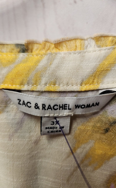 Zac & Rachel Women's Size 3X Yellow Long Sleeve Top