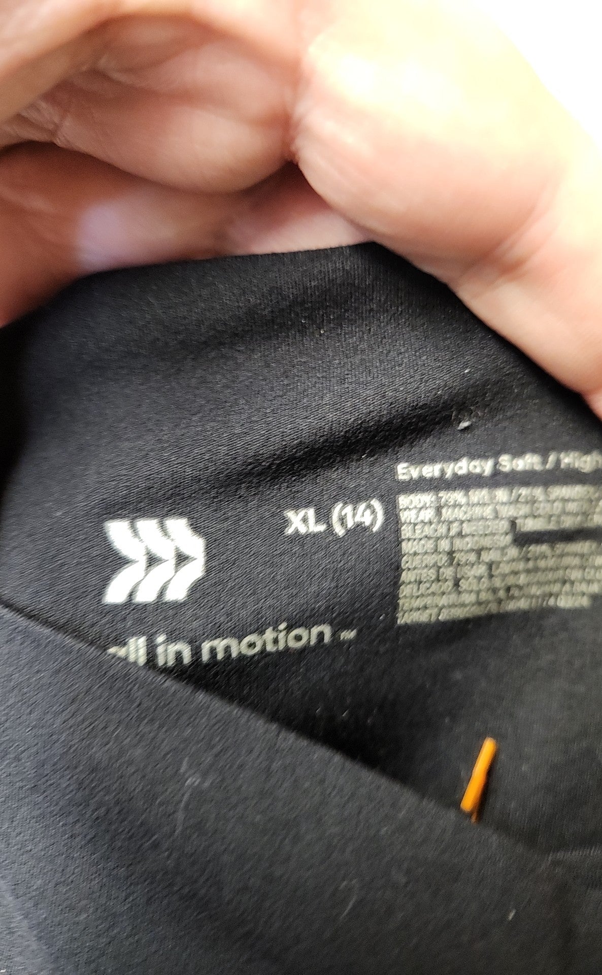 All in Motion Girl's Size 14 Black Leggings
