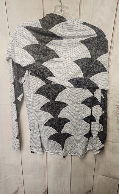Top Ligne Women's Size S White & Black Long Sleeve Top