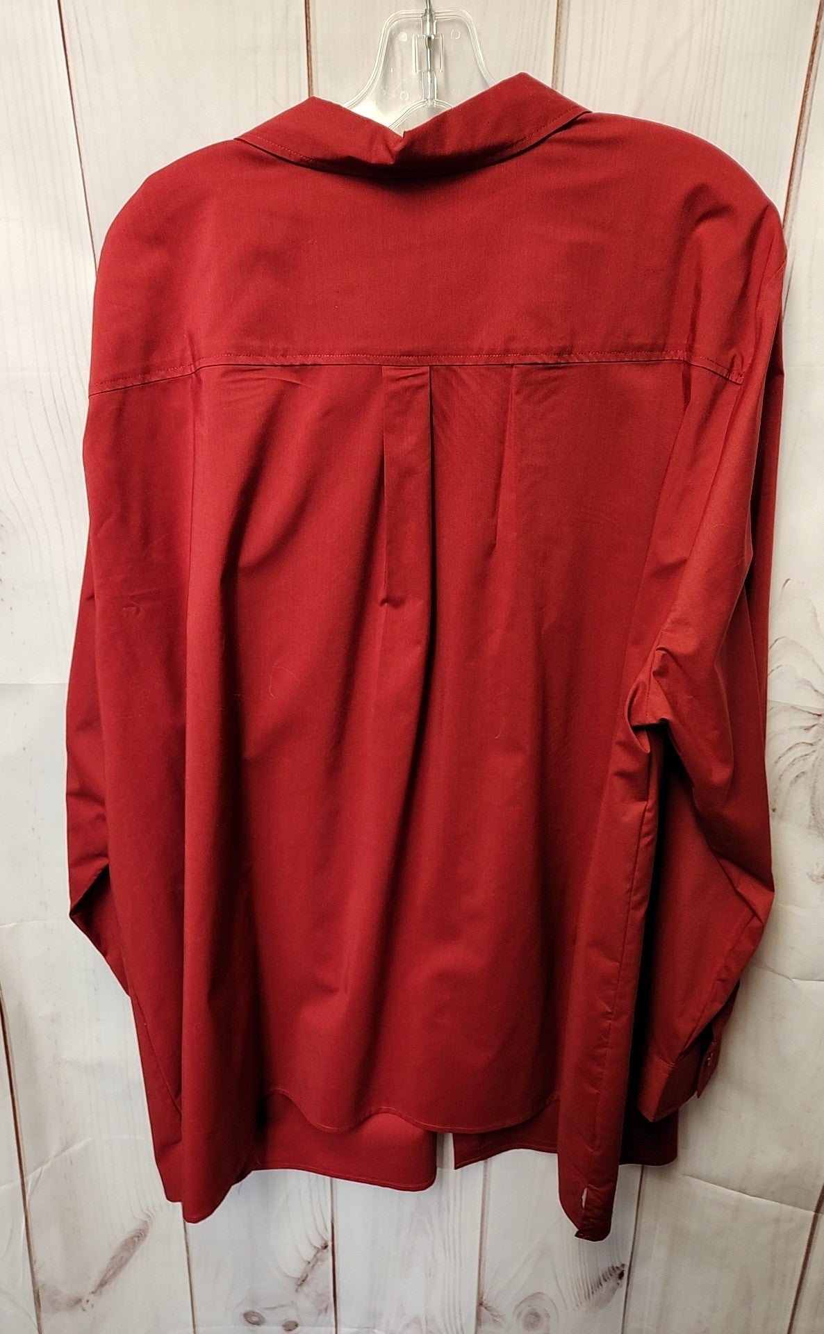 Ulla Popken Women's Size 26 Red Long Sleeve Top