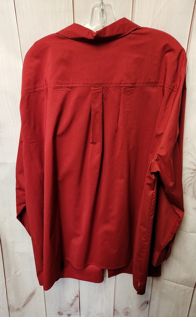 Ulla Popken Women's Size 26 Red Long Sleeve Top