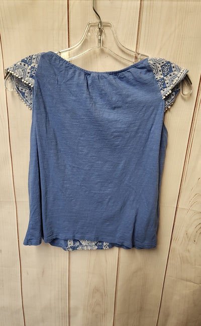 Loft Women's Size XS Petite Blue Short Sleeve Top