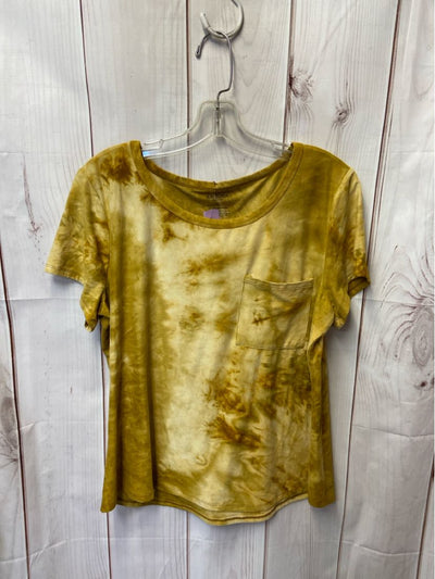 Arizona Women's Size XL Yellow Short Sleeve Top