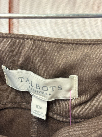 Talbots Women's Size 10 Petite Brown Pants