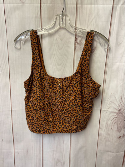 Ninety-Nine Women's Size XL Brown Animal Print Sleeveless Top