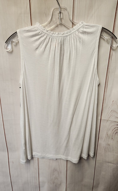 Simply Vera Women's Size XS White Sleeveless Top